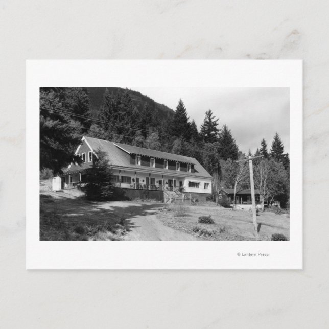 Brinnon, WA View of Olympic Inn on Hood Canal Postcard (Front)