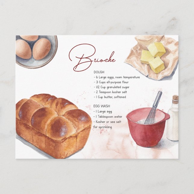 Brioche Recipe Card (Front)