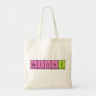 Briony periodic table name tote bag