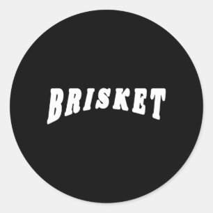 Bris Bbq Barbeque Barbecue Design Smoker Offset Classic Round Sticker