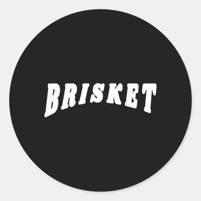 Bris Bbq Barbeque Barbecue Design Smoker Offset Classic Round Sticker (Front)