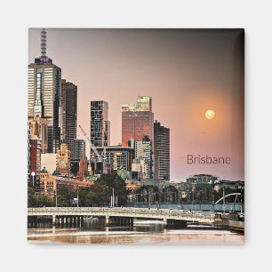 Brisbane, Australia cityscape photograph Magnet