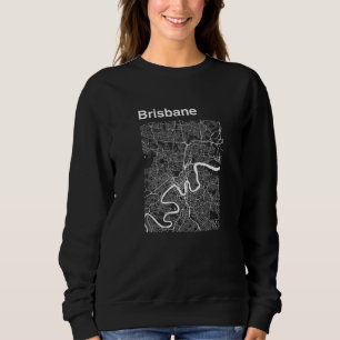 Brisbane Australia Classic City Map Graphic Sweatshirt