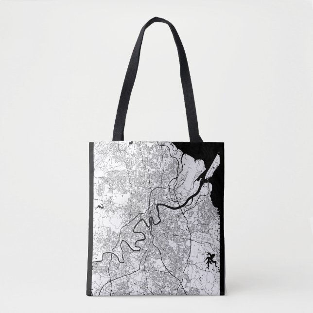 Brisbane Australia Map Tote Bag (Front)