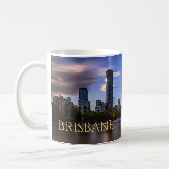 Brisbane, Australia Skyline from across River Coffee Mug (Left)