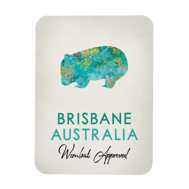 Brisbane Australia Wombat Magnet (Vertical)