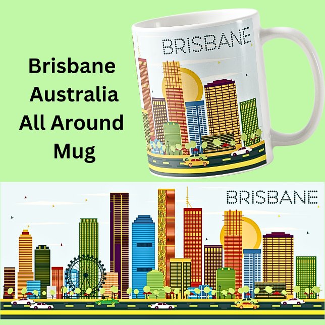 BRISBANE City Illustration Coffee Mug (Creator Uploaded)