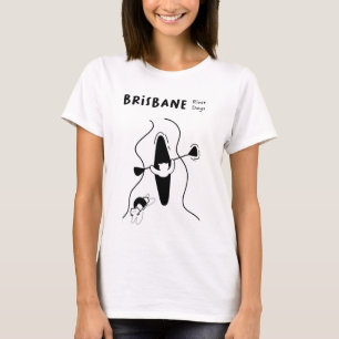 "Brisbane River Days"   Illustration of a Cat T-Shirt