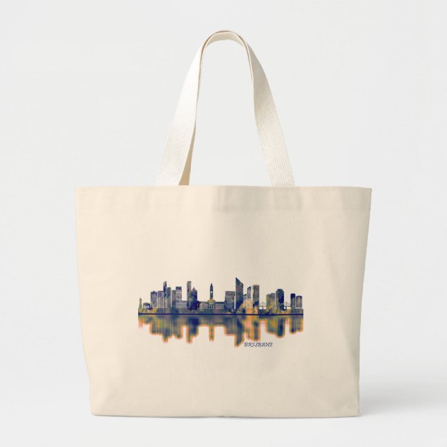 Brisbane Skyline Large Tote Bag (Front)