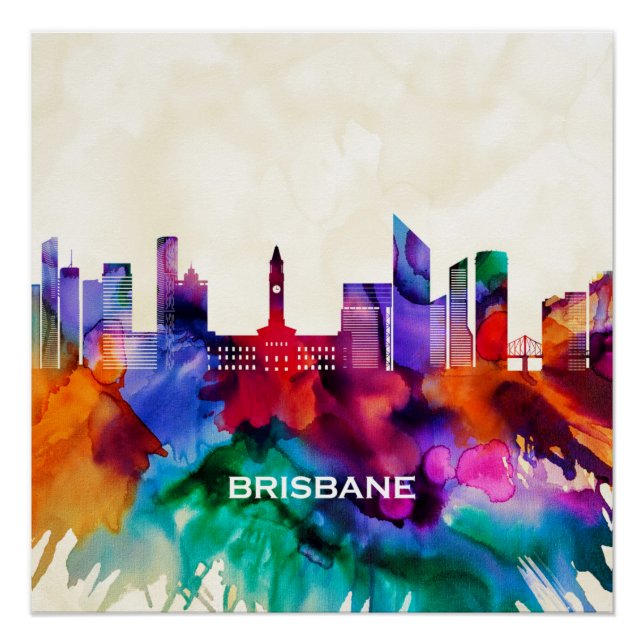 Brisbane Skyline Poster (Front)