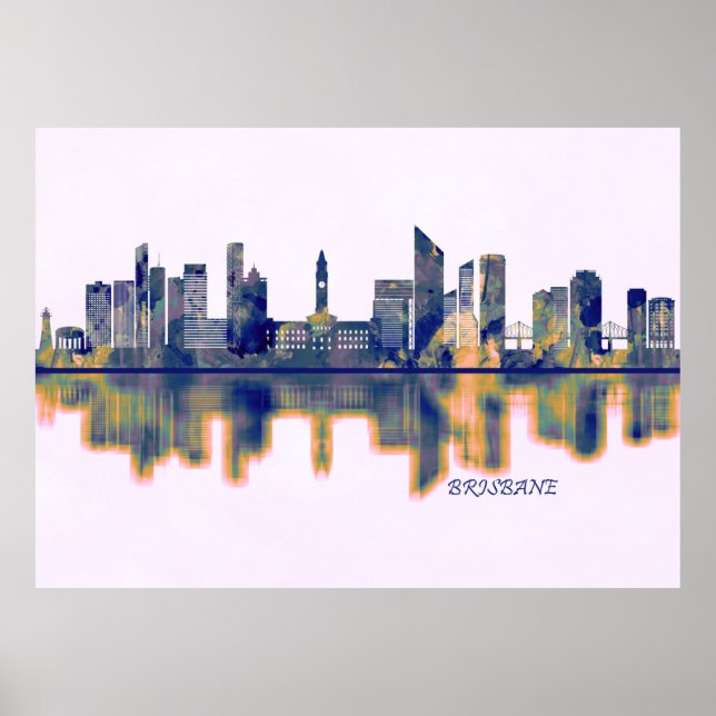 Brisbane Skyline Poster (Front)