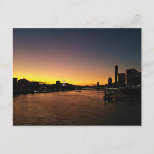 Brisbane sunset postcard