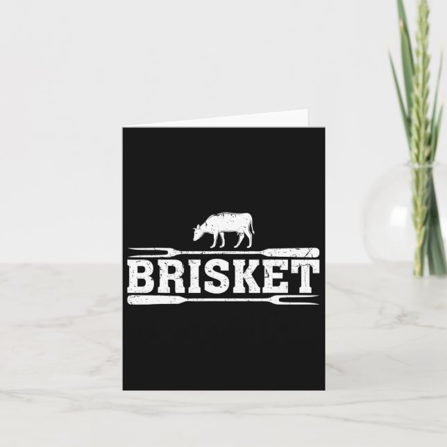 Brisket Bbq Grilling Byrbecue Bbq Master Grilling  Card (Front)