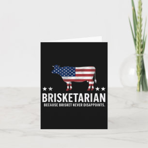 Brisketarian Brisket Bbq For Men Funny Men Barbecu Card