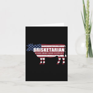 Brisketarian Brisket Bbq Humour Crude Byrbecue  Card