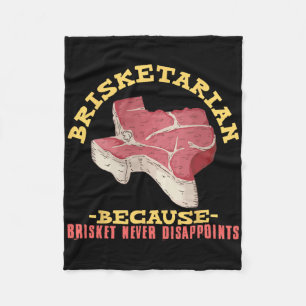 Brisketarian Funny Texas Bbq Meat Lover Fleece Blanket