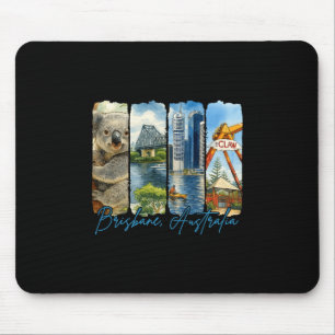 Brisne Australia Traveling Brushstroke Souvenir Va Mouse Pad