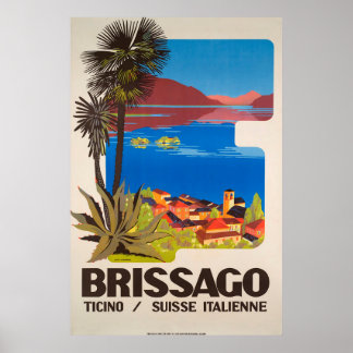 Brissago,Ticino,Switzerland,Travel Poster