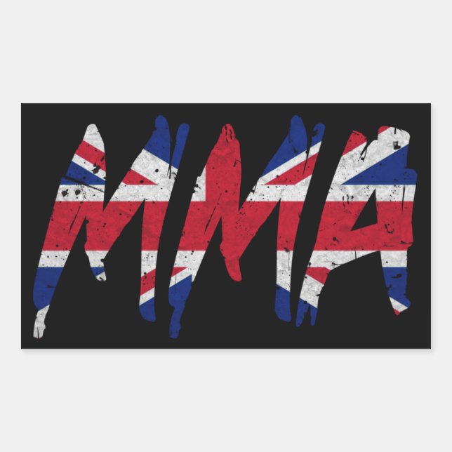 Bristish Flag MMA Sticker (Front)