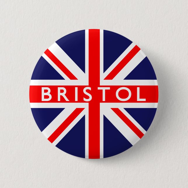 Bristol : British Flag 6 Cm Round Badge (Front)