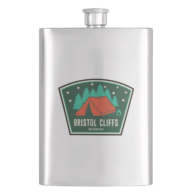 Bristol Cliffs Wilderness Vermont Camping Hip Flask (Front)
