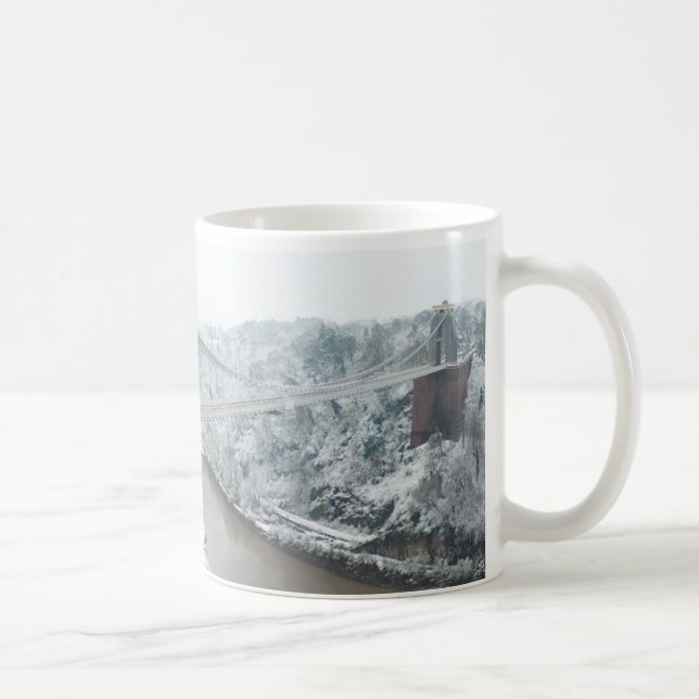 Bristol Clifton Suspension Bridge in Winter Coffee Mug (Right)