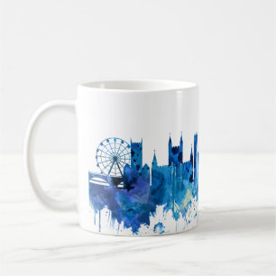 Bristol England skyline Blue Coffee Mug