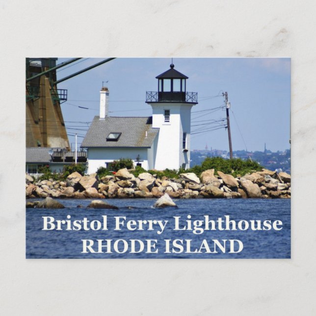 Bristol Ferry Lighthouse, Rhode Island Postcard (Front)