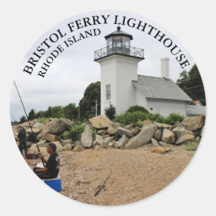 Bristol Ferry Lighthouse Rhode Island Stickers