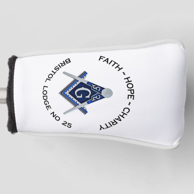 Bristol No 25 Masonic Golf Putter Cover (Front)