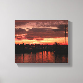 Bristol Rhode Island sunset Canvas Print
