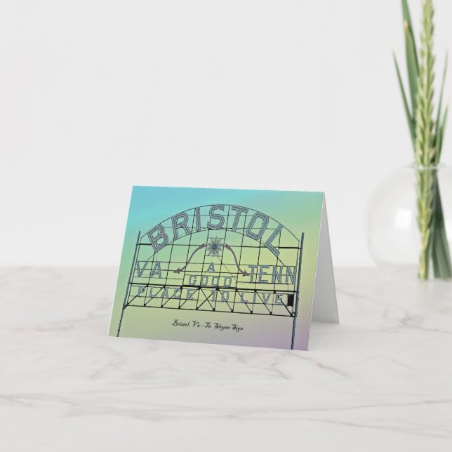 Bristol Slogan Sign Vintage style design Holiday Card (Front)