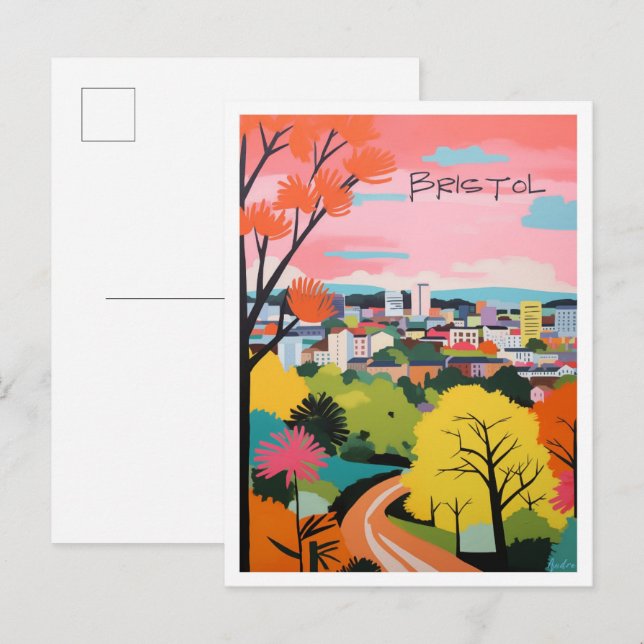 Bristol Travel Aesthetic Postcard (Front/Back)