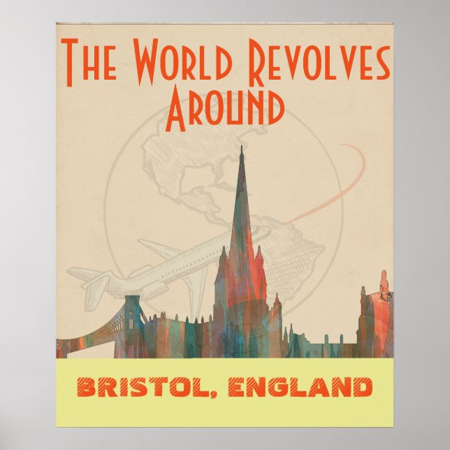 BRISTOL, UK SKYLINE POSTER (Front)