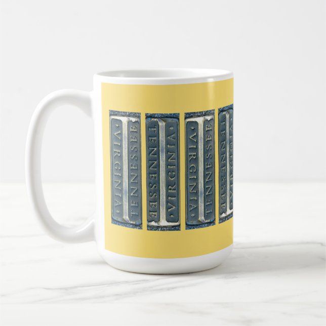 Bristol Virginia Tennessee Marker Kitchen Towel Coffee Mug (Left)