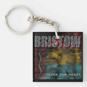 BristowRocks CD Cover Keychain, Front & Back Print Key Ring