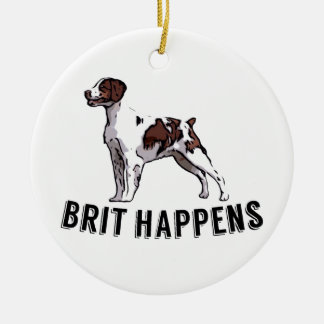 Brit Happens - Brittany Ceramic Tree Decoration