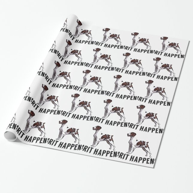 Brit Happens - Brittany Wrapping Paper (Unrolled)