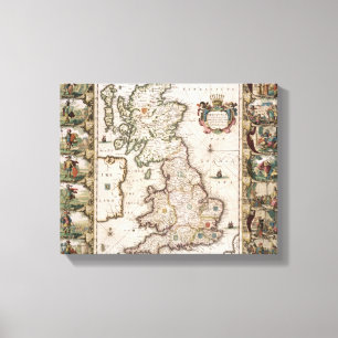Britain As It Was Devided In The Tyme of the Engli Canvas Print