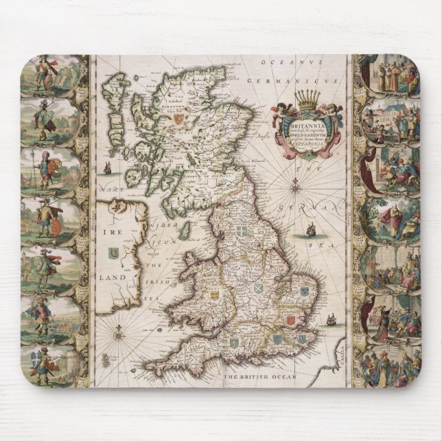 Britain As It Was Devided In The Tyme of the Engli Mouse Pad (Front)