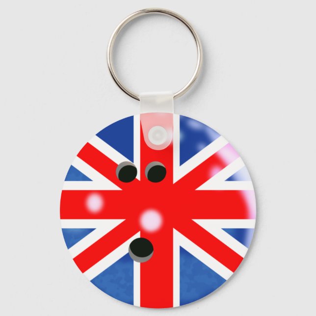 Britain Bowling Ball Keychain (Front)