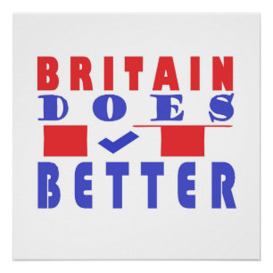 BRITAIN DOES IT BETTER WORD DESIGN POSTER