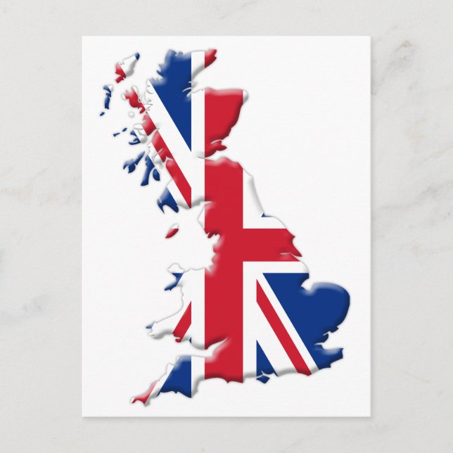 Britain Shape-Flag Postcard (Front)