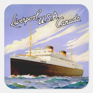 Britannic ~ Liverpool, USA, Canada Square Sticker