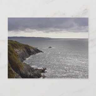 Britanny coast after storm. postcard