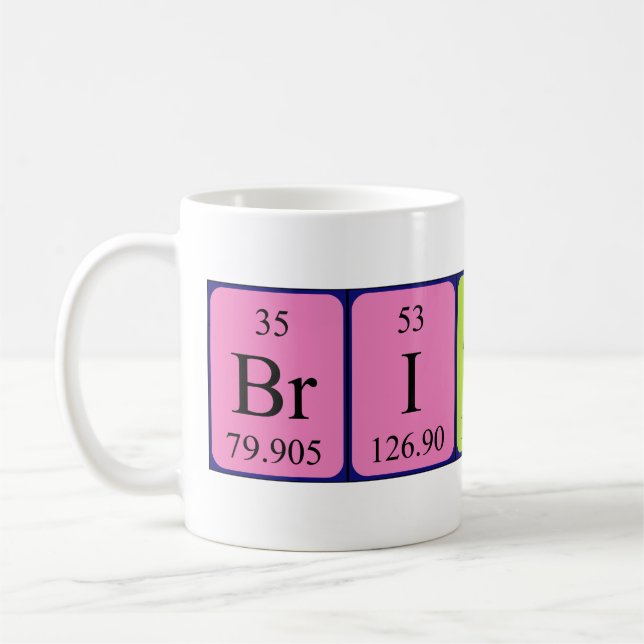Britany periodic table name mug (Left)