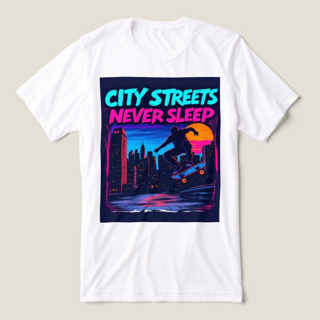 Brite-T Ciry Streets Never Sleep 0019036 Tri-Blend Shirt (Design Front)