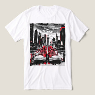 Brite-T City Streets Red Shoes 0019389 Tri-Blend Shirt