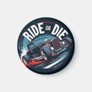 Brite-T Classic Car Ride or Die 0019644 Magnet