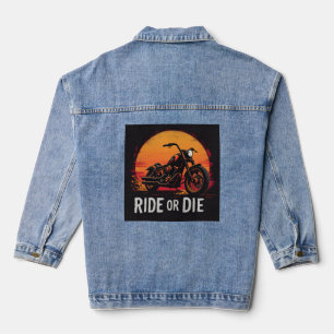 Brite-T Motorcycle Ride or Die 0019613 Denim Jacket